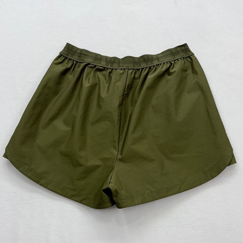 Madewell MWL Running Shorts Womens Medium Green Elastic Waist Athletic Lounge